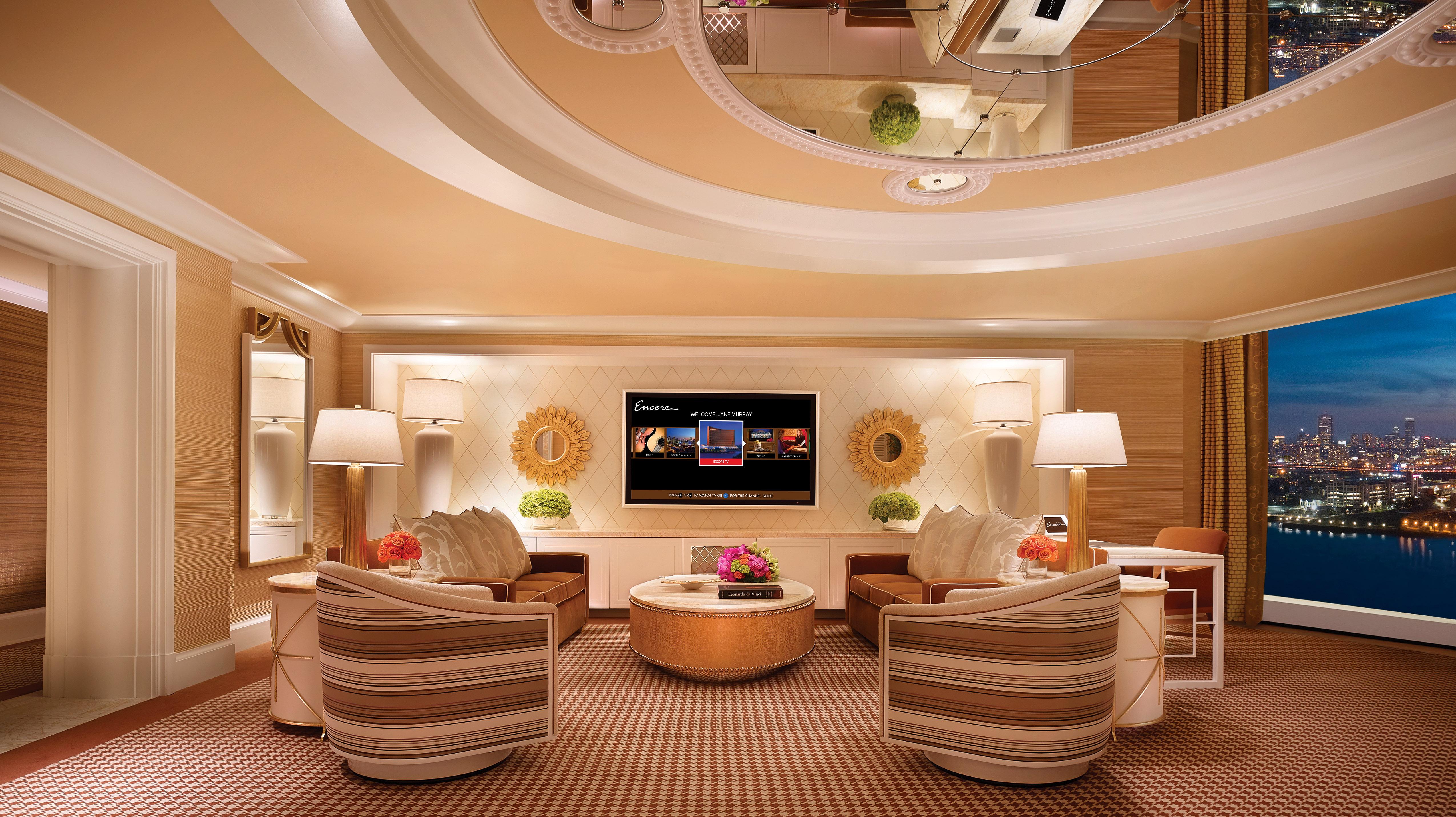 Encore Boston Harbor Everett Luaran gambar The living room of a two-bedroom suite
